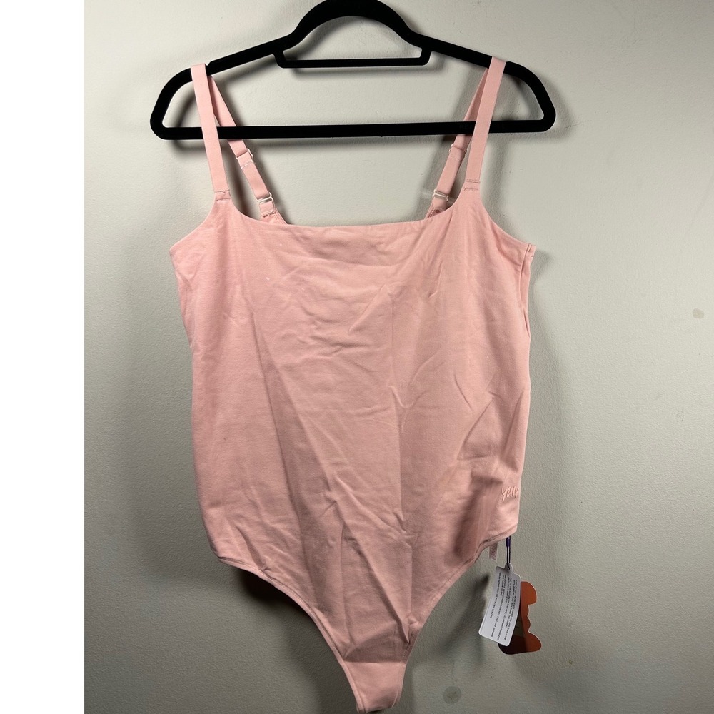 New Yitty Bodysuit Womens XXL/1X Pink Modern Square Neck Adjustable Straps